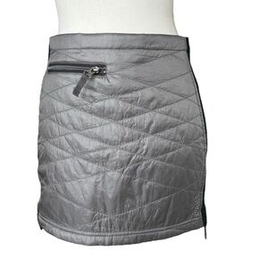 Quilted Gray Mini Skirt